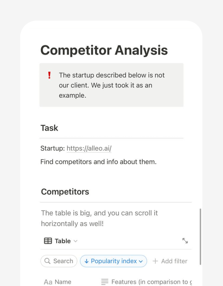 Competitor Analysis